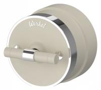 Выключатель одноклавишный с корпусом Werkel Vintage (слоновая кость матовый/хром) W5812055