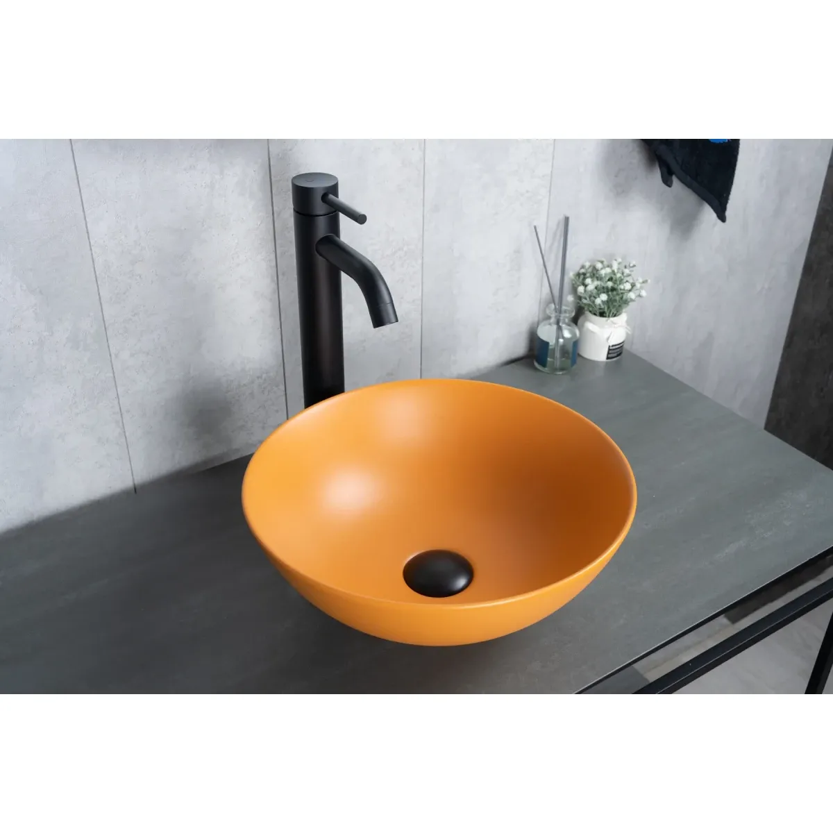 Раковина-чаша GID 9081orm 36x36 см, накладная, оранжевый матовый