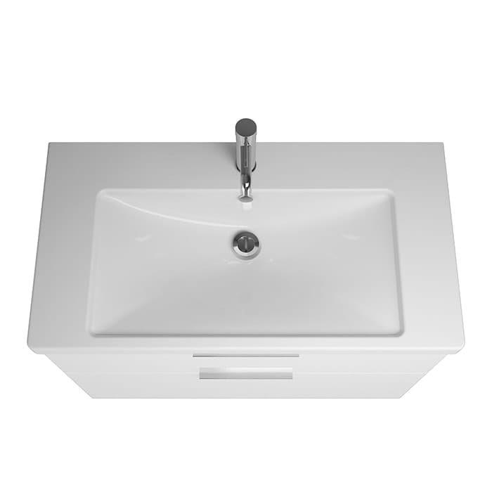 Тумба с раковиной Burgbad Eqio 93 SEYQ093F2009G0146C001*1 белая глянцевая