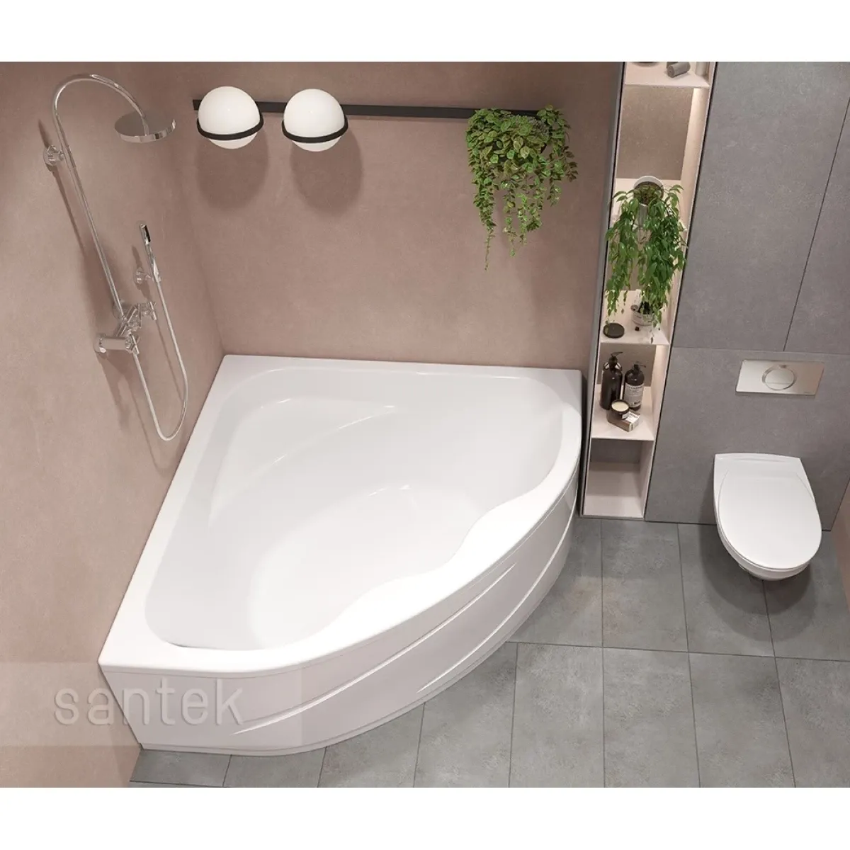 Акриловая ванна 140x140 см Santek Мелвилл 1.WH30.2.402