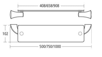 Полка Ideal Standard Tonic A4902AA 50 см стекло хром