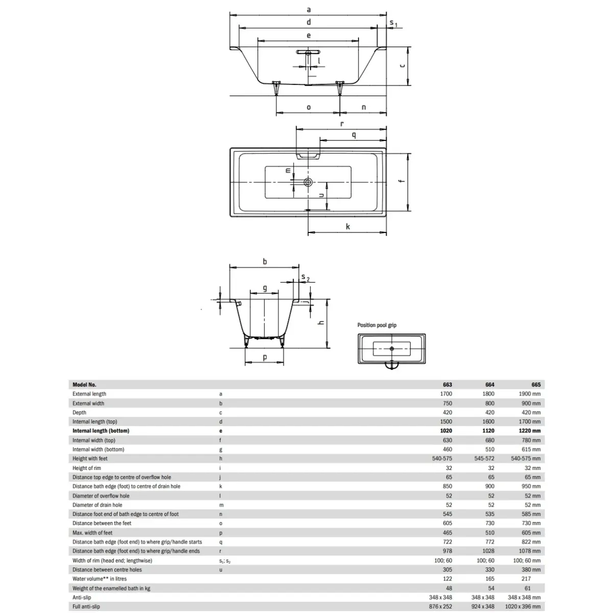 Ванна стальная Kaldewei Puro Duo 664 266400010001 180x80 см, альпийский белый