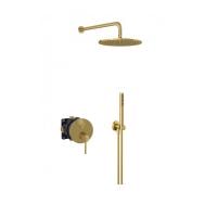 Душевой комплект Kludi Bozz 38658N076 брашированное золото
