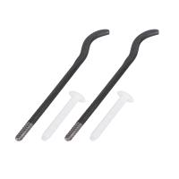 Комплект плоских кронштейнов с дюбелями 7,2х170мм, черные