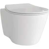 Унитаз подвесной Grossman GR-4459S безободковый, с сиденьем микролифт, белый