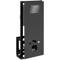 Инсталляция для унитаза WasserKRAFT Glan 66 66TLT.010.ME.BL.PB02 с кнопкой смыва, черный глянец