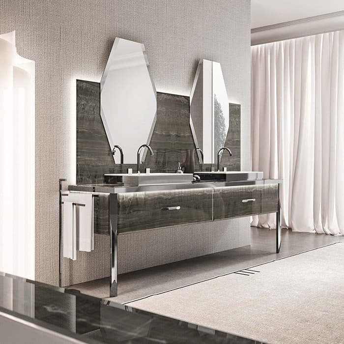 Комплект мебели Milldue Vitage Edition Hilton 06/b алибастровая бронза/полированная сталь
