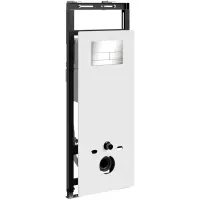 Инсталляция для унитаза WasserKRAFT Salm 27 27TLT.010.ME.WH.BN04 с кнопкой смыва, никель