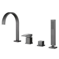 Смеситель на борт ванны Abber Wasserfall AF8613NG никель