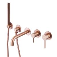 Смеситель для ванны Abber Wasser Kreis AF8130MRG золото