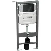 Инсталляция для унитаза Ceramica Nova Envision Round CN1001B с кнопкой смыва, черный матовый