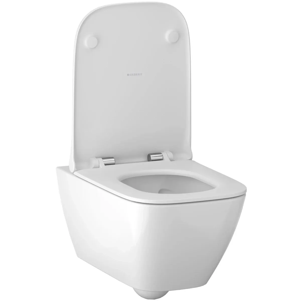 Унитаз подвесной Geberit Smyle Square 500.685.01.1 безободковый, с сиденьем микролифт, белый
