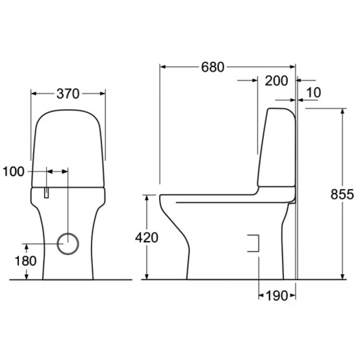 Унитаз-компакт Gustavsberg Estetic C+ GB1183002S0231G безободковый, с сиденьем микролифт, черный