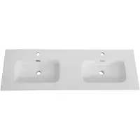 Раковина Cezares Duet CZR-8095-140-2 141x46 см, накладная, белый