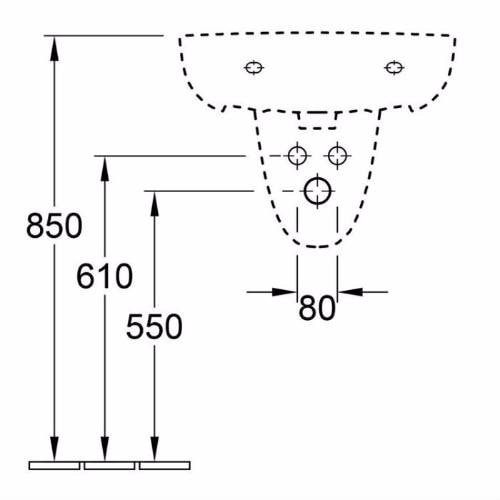 Полупьедестал Gustavsberg Saval 2.0 7G890001