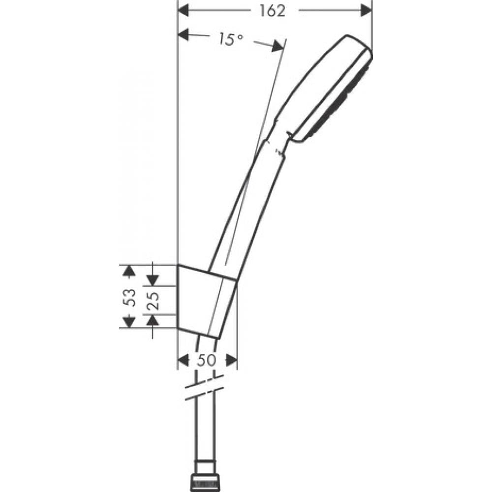 Душевой гарнитур hansgrohe Crometta 100 1jet Porter 26664400 хром