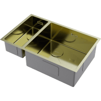 Кухонная мойка Omoikiri Taki 69-2-U/IF-R Side 4993184 светлое золото