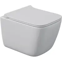 Унитаз подвесной Berges Quattro S 082149 безободковый, с сиденьем микролифт, белый