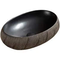 Раковина-чаша CeramaLux J2102 60x41 см, накладная, черный