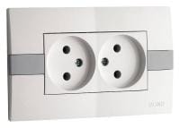 Розетка двойная Mono Electric Eсо 101-010105-121