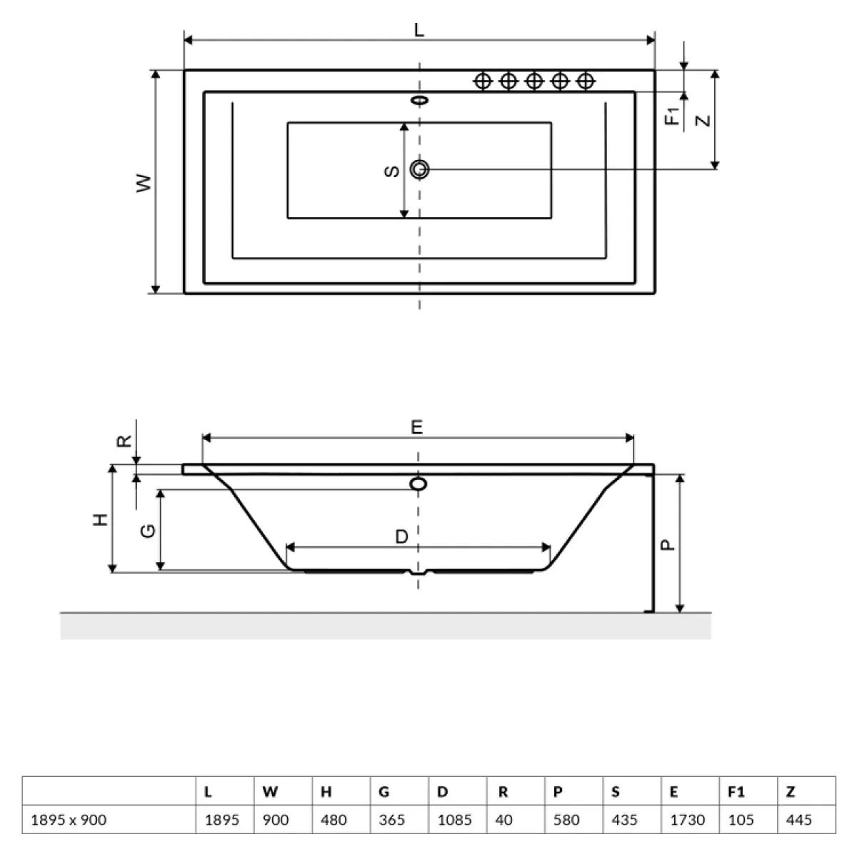 Торцевая панель 90 см Excellent Crown Grand OBEX.090.58WH