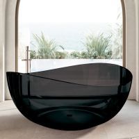 Прозрачная ванна Abber Kristall 150x150 AT9705Onyx оникс