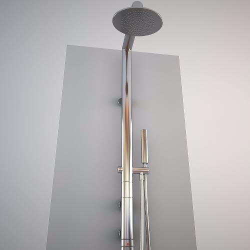 Термостат со штангой 2 душами и шлангом Gessi Ovale 21635