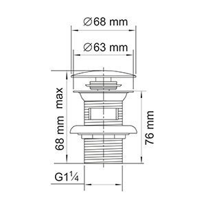 Донный клапан WasserKRAFT A046