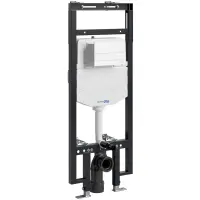 Инсталляция для унитаза WasserKRAFT Dinkel 58 58TLT.010.ME.WM04 с кнопкой смыва, белый матовый