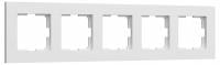 Рамка на 5 постов Werkel Slab белый софт W0052961