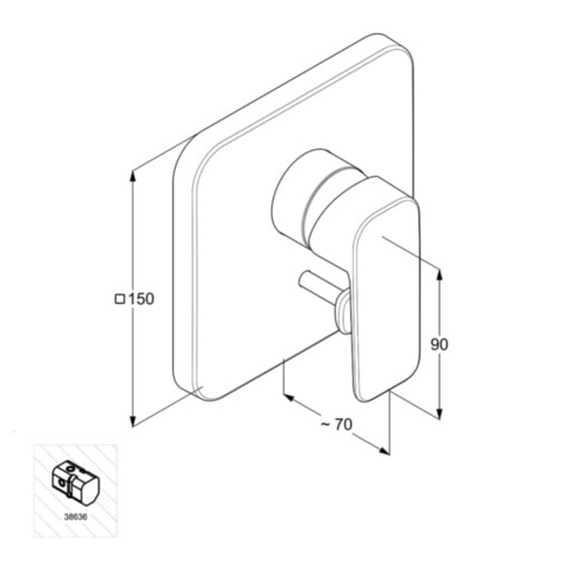 Смеситель для ванны с душем Kludi PURE&STYLE 404190575 хром