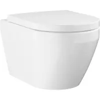 Унитаз подвесной Grohe Euro Ceramic 102510SH00 безободковый, торнадо, с сиденьем микролифт, альпийский белый