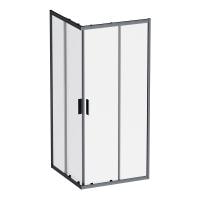 Душевой уголок AM.PM Gem 90x90 W90G-403-9090BT черный матовый