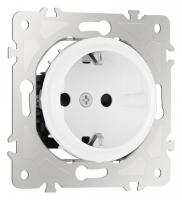 Розетка с заземлением и со шторкой без рамки Arte Milano am-202 202.40-1.white