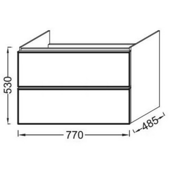 Тумба под раковину Jacob Delafon Odeon Up 77 (EB895-N18) белая