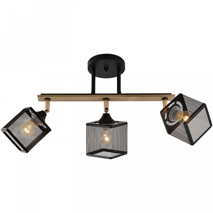 Светильник на штанге Reluce 01591 01591-3.3-03B BK+FGD+WOOD