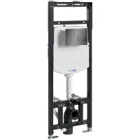 Инсталляция для унитаза WasserKRAFT Alme 15 15TLT.010.ME.PB04 с кнопкой смыва, черный глянец