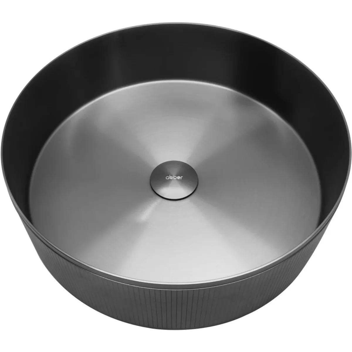 Раковина-чаша Abber Wasser Kreis AF2411GM 40,2x40,2 см, накладная, оружейная сталь матовый