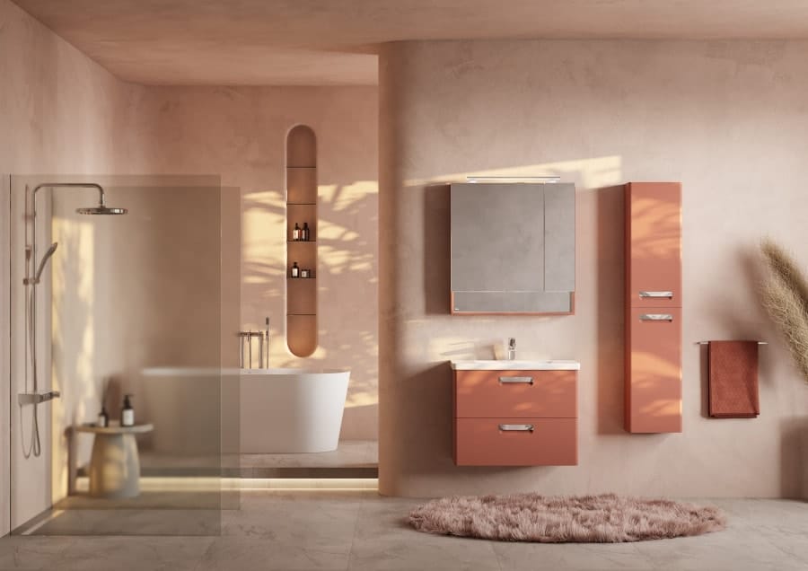 Зеркальный шкаф Roca Gapl 80 ZRU9307842 терракота