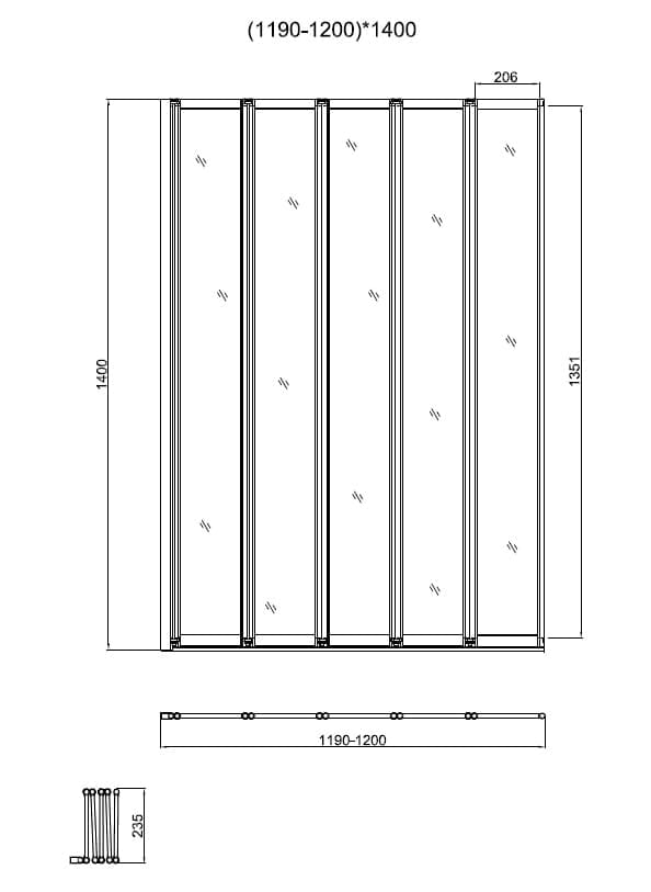 Шторка для ванны Vincea 120 VSB-32120CL хром