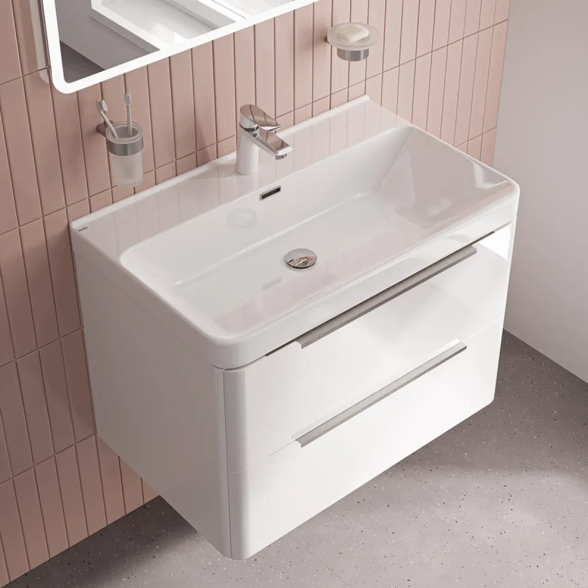 Раковина IDDIS Optima Home 0178000i28 79,5x49,5 см, накладная, белый