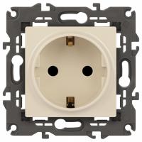 Розетка с заземлением и со шторкой, без рамки Эра Эра Elegance 14-2102-02