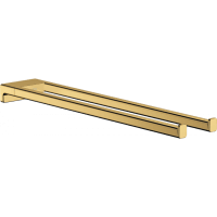 Двухрожковый держатель полотенец hansgrohe AddStoris 41770990 полированное золото