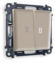 Выключатель двухклавишный с подсветкой без рамки Ambrella Volt Quant MA364015