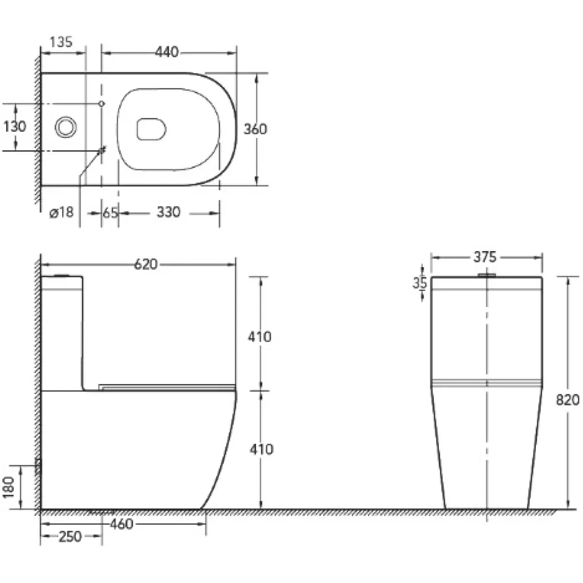 Унитаз-компакт SantiLine SL-5016 безободковый, с сиденьем микролифт, белый