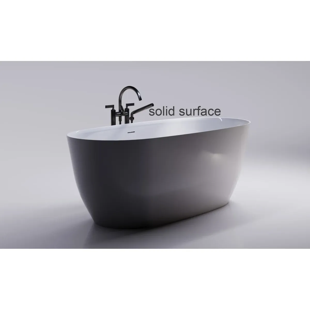 Ванна из литьевого мрамора Astra-Form Атрия Solid Surface 01010065 160x75 см, отдельностоящая, белый матовый