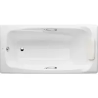 Ванна чугунная Roca Ming SET/2302G000R/291120001/150412330 170x85 см, с ручками, антискользящим покрытием, белый