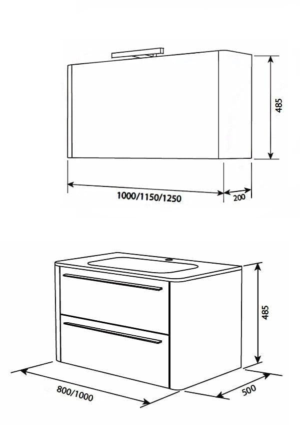 Зеркальный шкаф AM.PM Awe M15MCX1001VF венге текстурированный