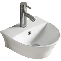 Раковина CeramaLux 78370C 55x43 см, подвесная, белый