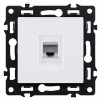 Розетка телефонная RJ-11 со штрокой, без рамки Kollinger Asthetik AS-019WH